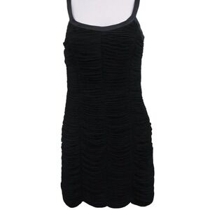 Erin Fetherston Black Silk Organza Sheath Dress Size XS